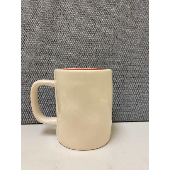 Rae Dunn Artisan Collection by Magenta HUGS mug cream out red inside. coffee cup - Picture 4 of 4
